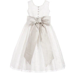 Nicki Macfarlane Silver Organza Dress & Silk Sash 10 Nicki Macfarlane Silver Organza Dress & Silk Sash -Babie Fashion Shop nicki macfarlane silver organza dress silk sash 83920 50b0f7db273fa39738914c6218f6ad90f13c57a3