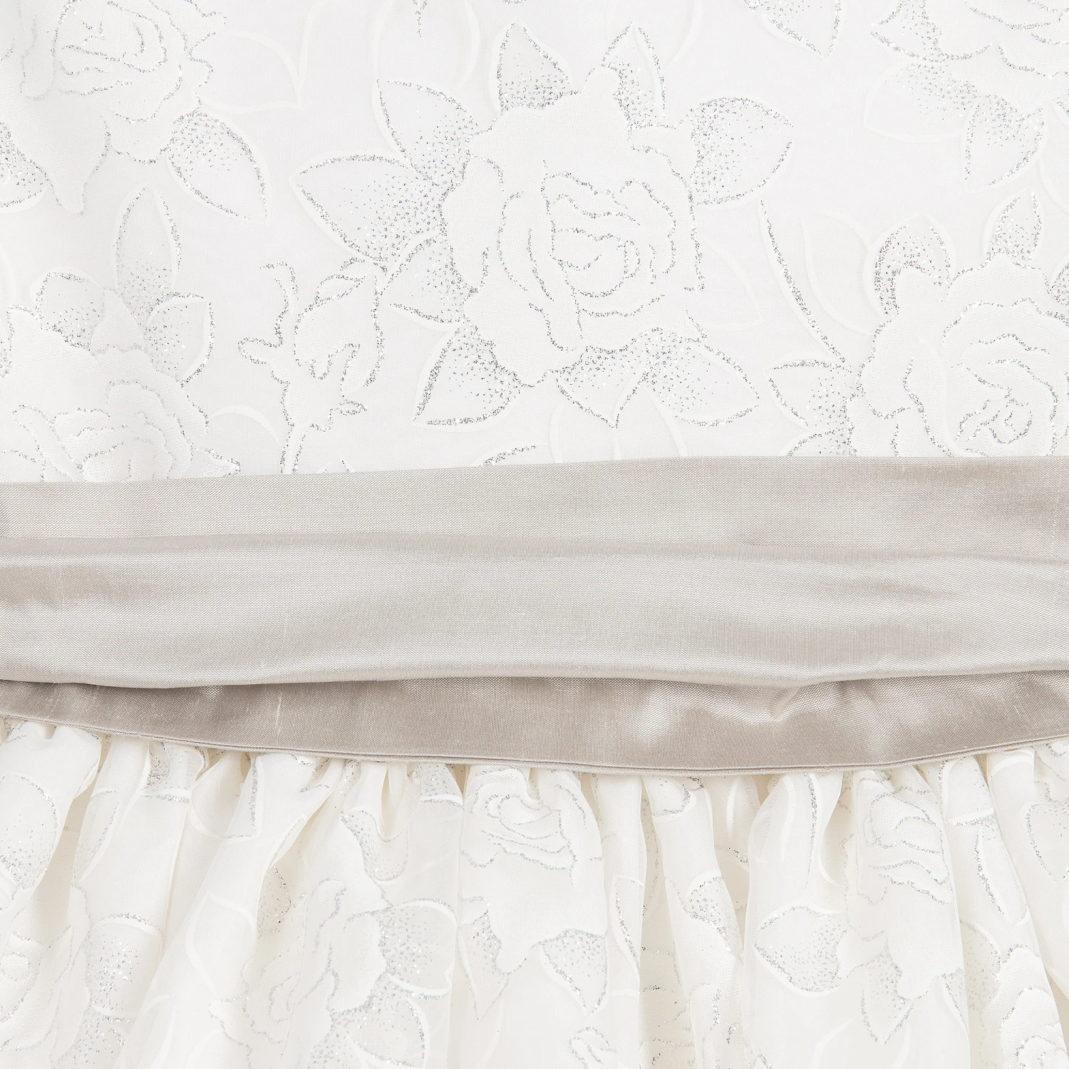 Nicki Macfarlane Silver Organza Dress & Silk Sash 7 Nicki Macfarlane Silver Organza Dress & Silk Sash - Image 5