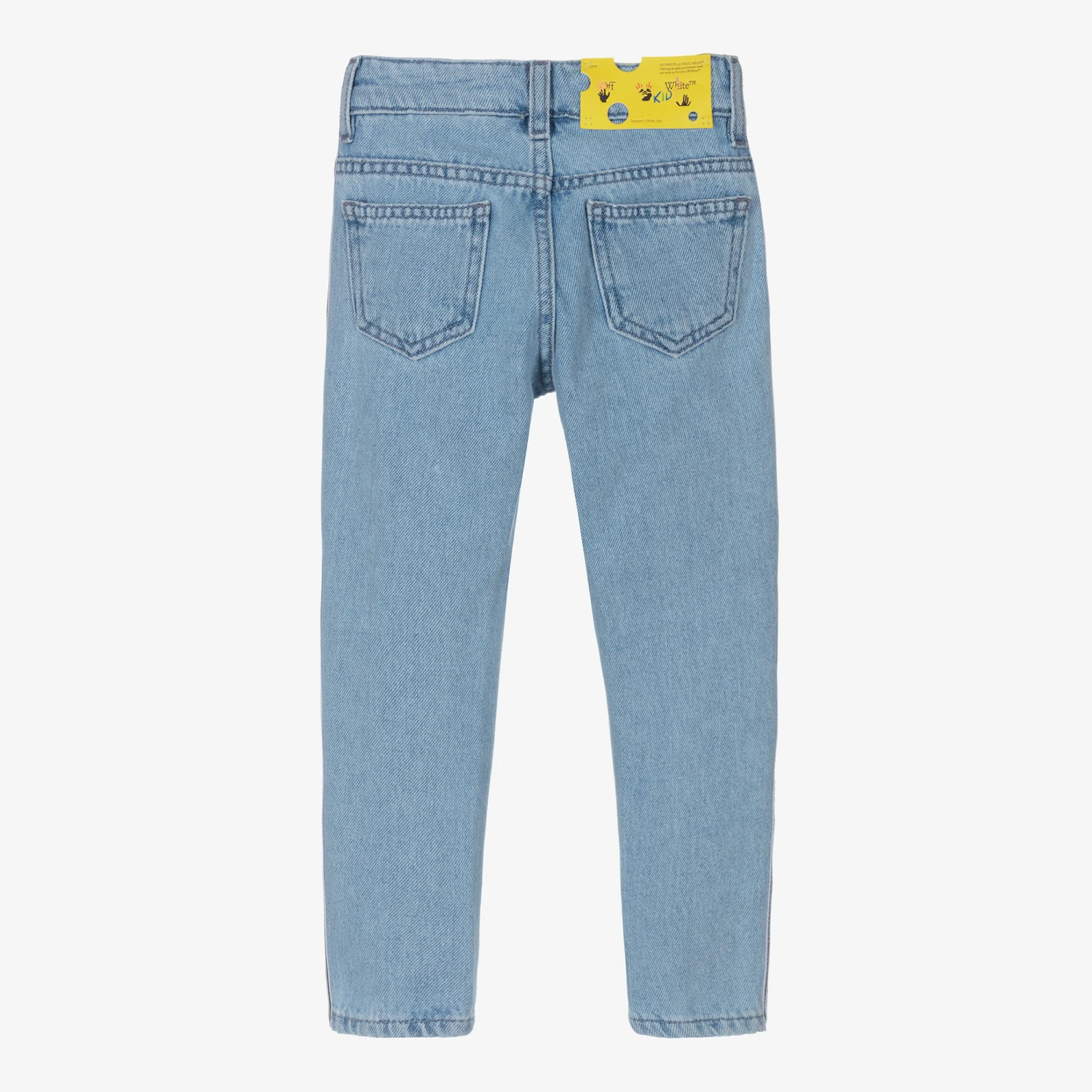 Off-White Girls Blue Denim Industrial Logo Jeans 4 Off-White Girls Blue Denim Industrial Logo Jeans - Image 2