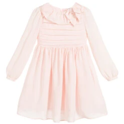 Patachou Pink Chiffon Crêpe Dress