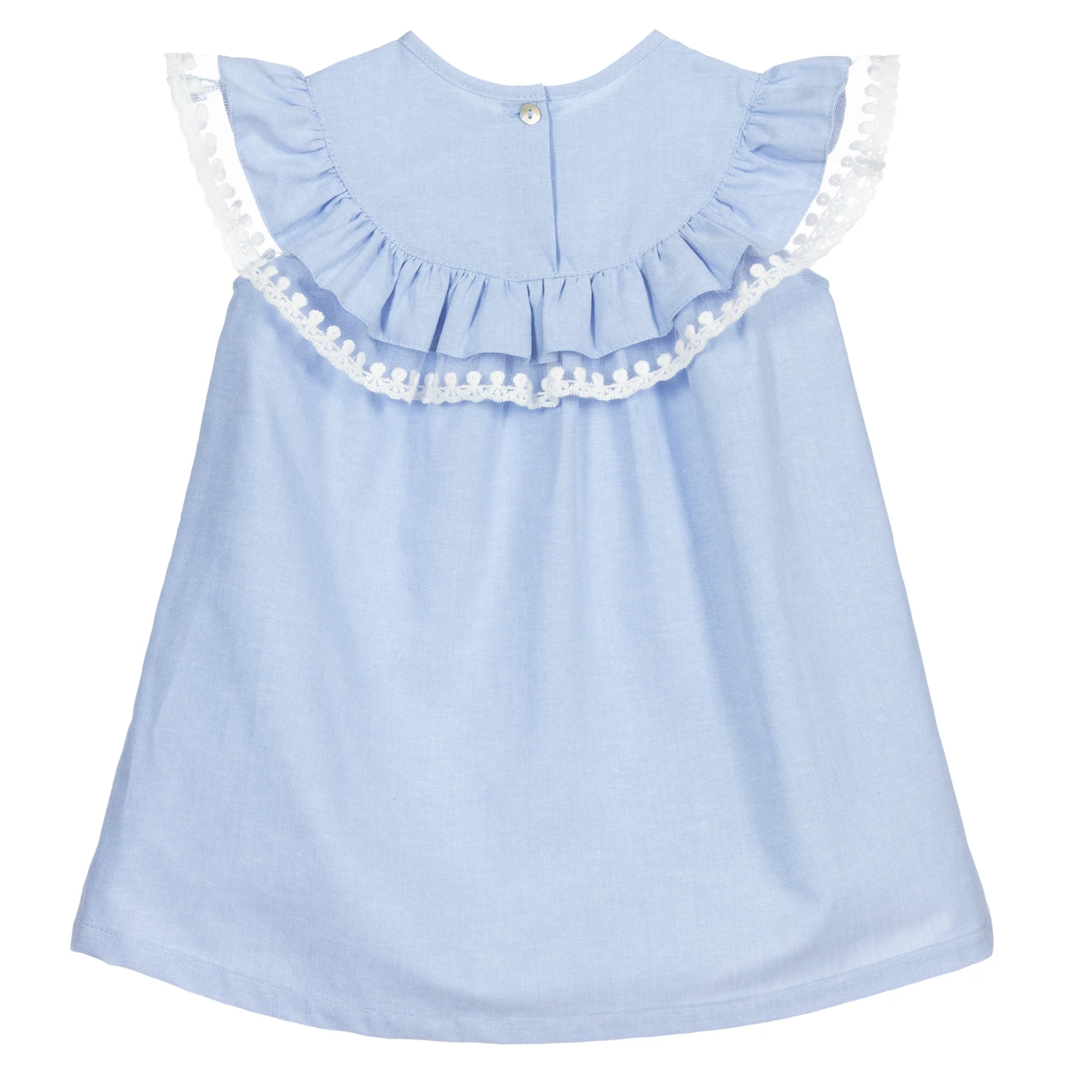 Phi Clothing Blue Dress With Lace Trim 5 Phi Clothing Blue Dress With Lace Trim - Image 3