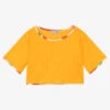 PUCCI Girls Yellow Marmo Logo T-Shirt