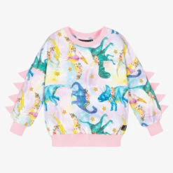 Rock Your Baby Girls Pink Dinosaur Sweatshirt