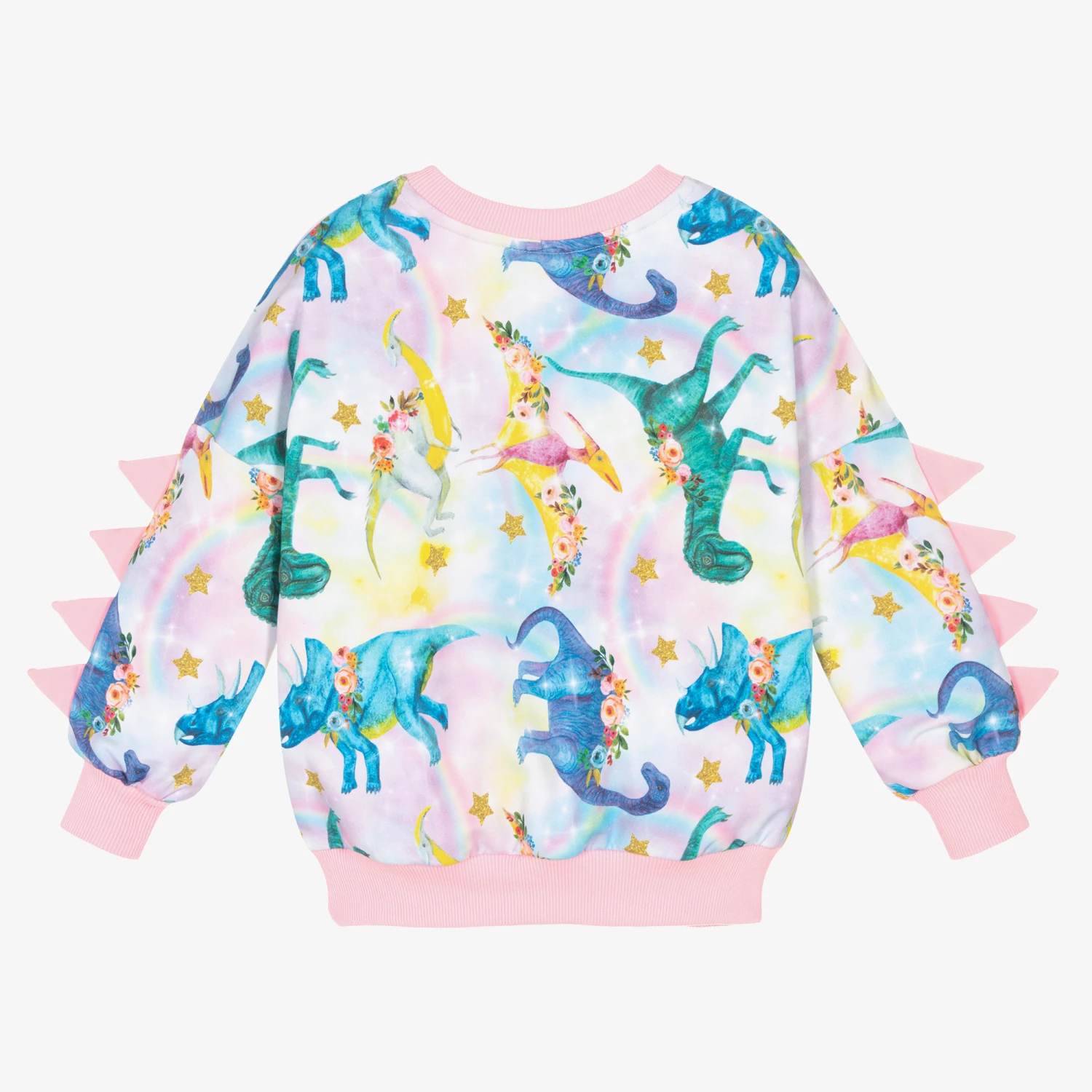 Rock Your Baby Girls Pink Dinosaur Sweatshirt 5 Rock Your Baby Girls Pink Dinosaur Sweatshirt - Image 3