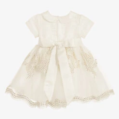 Romano Princess Baby Girls Ivory & Gold Dress -Babie Fashion Shop romano baby girls ivory gold dress 206167 2060e04748968ac01254762f38891386fd83814f