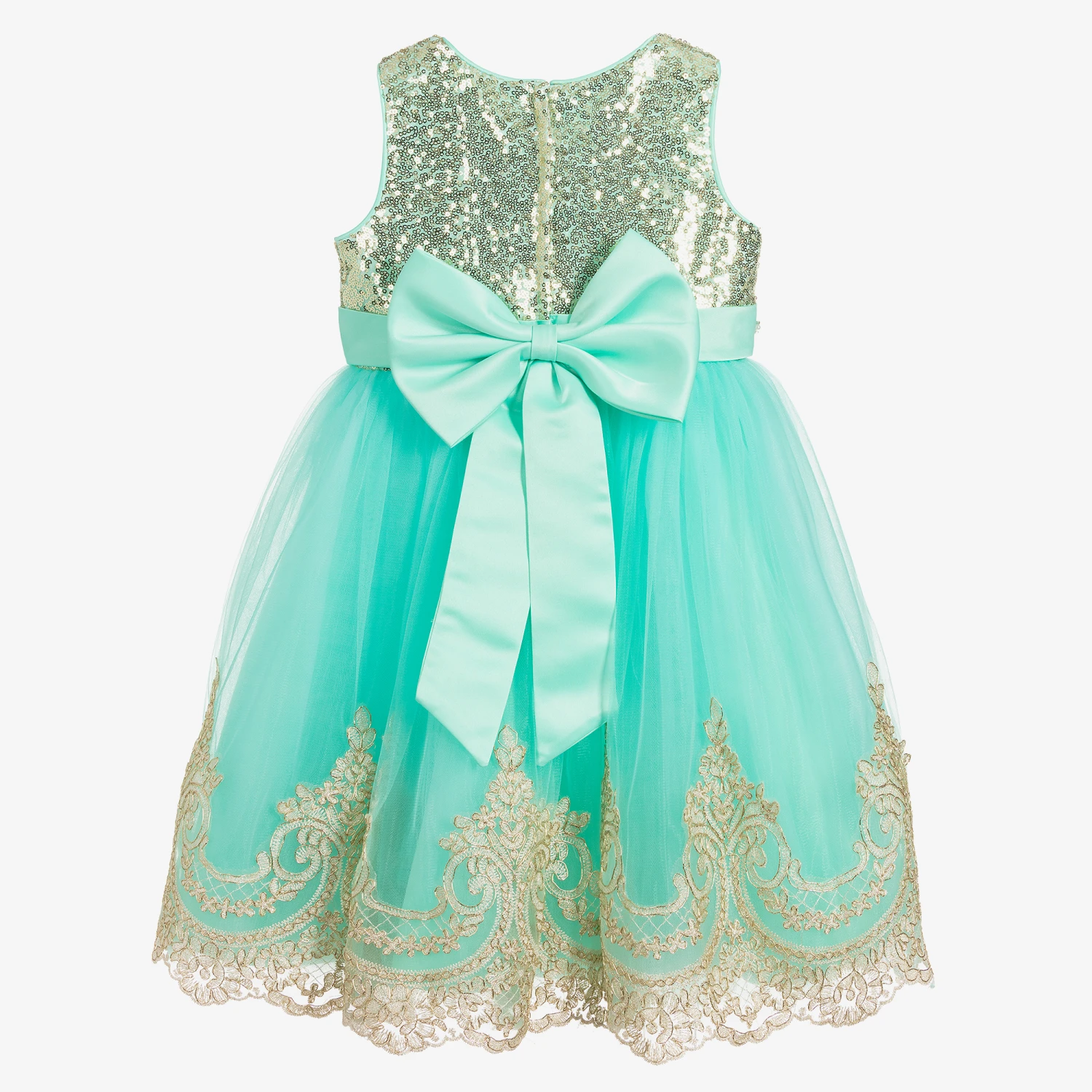Romano Princess Green Sequin & Tulle Dress 5 Romano Princess Green Sequin & Tulle Dress - Image 3