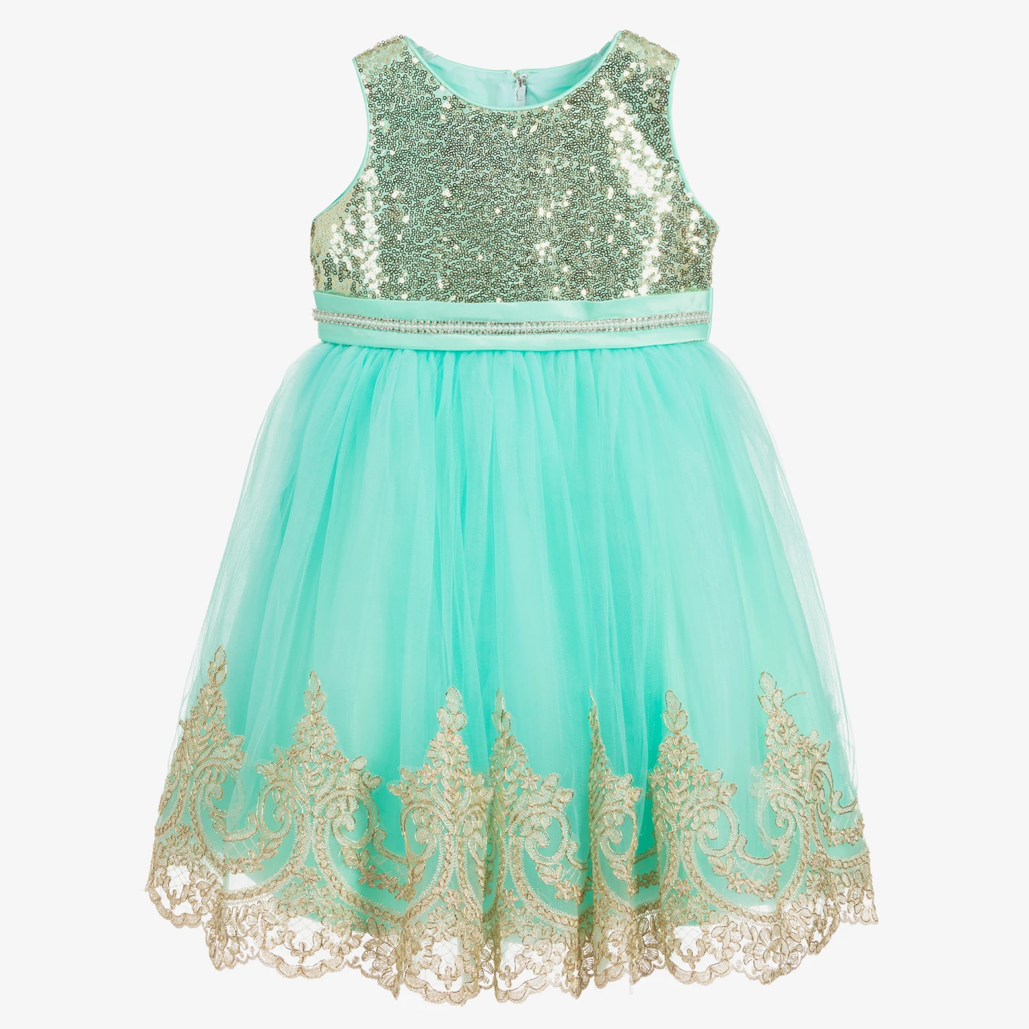 Romano Princess Green Sequin & Tulle Dress 3 Romano Princess Green Sequin & Tulle Dress