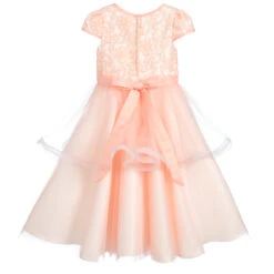 Romano Princess Peach Tulle Dress & Bag -Babie Fashion Shop romano peach tulle dress bag 149318 6ce4c22c979b7e53183c855c0f22b38c2085c245
