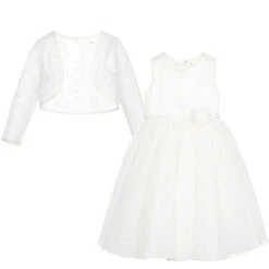 Sarah Louise Girls Ivory Lace Dress & Bolero Set -Babie Fashion Shop sarah louise girls ivory lace dress bolero set 159532 ed998b61657fd859a8fe32facb849cc91cd262dd