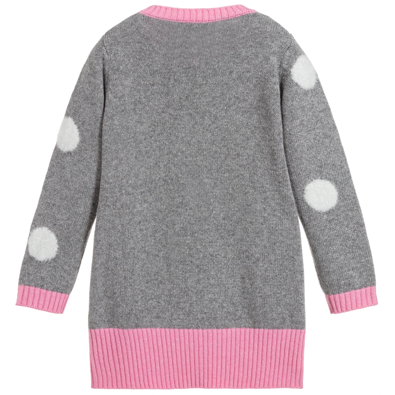 Simonetta Grey Wool Knitted Teddy Dress 5 Simonetta Grey Wool Knitted Teddy Dress - Image 3