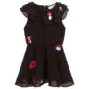 Sonia Rykiel Paris Girls Black Silk Dress