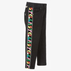 Stella McCartney Kids Girls Black Logo Tape Jeans -Babie Fashion Shop stella mccartney kids girls black logo tape jeans 474914 f1ccf66d8b8bf400bf093c2c9aeebc78d43ffd36