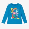 Stella McCartney Kids Girls Blue Organic Cotton Top