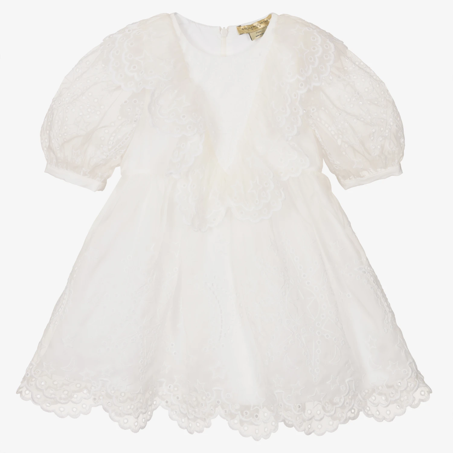 Stella McCartney Kids Girls Ivory Silk Dress 3 Stella McCartney Kids Girls Ivory Silk Dress