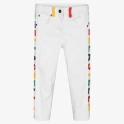 Stella McCartney Kids White Organic Denim Jeans