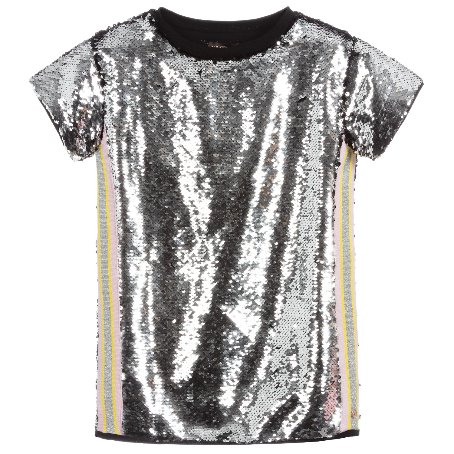 Trussardi Girls Silver Sequin Dress 3 Trussardi Girls Silver Sequin Dress