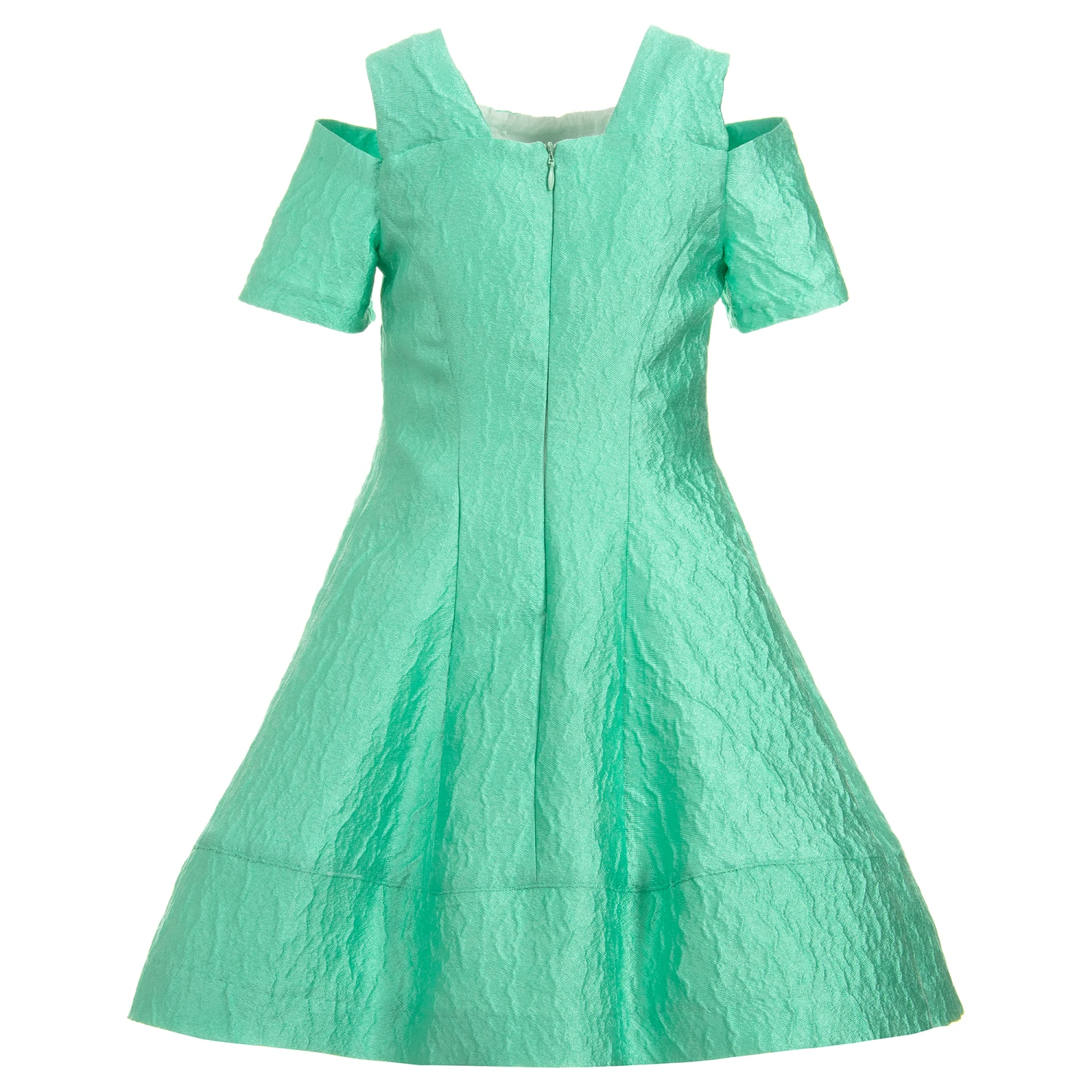 ValMax Girls Green Silk Blend Dress 5 ValMax Girls Green Silk Blend Dress - Image 3