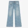 Versace Girls Washed Blue Logo Flared Jeans -Babie Fashion Shop versace girls washed blue logo flared jeans 495202 ea112d49af36d8797c329778e50dcfb6ab598593