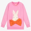 Wauw Capow By Bangbang Girls Pink Bunny Sweatshirt