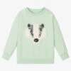 Wauw Capow By Bangbang Green Cotton Badger Sweatshirt -Babie Fashion Shop wauw capow by bangbang green cotton badger sweatshirt 458794 e45ac91169670edcac17b717a90a7c6d1db94e22