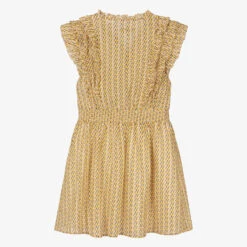 Zadig & Voltaire Zadig&Voltaire Girls Yellow Monogram Lurex Dress -Babie Fashion Shop zadig voltaire girls yellow monogram lurex dress 500852 02908353e75336e8eeab7f9cdf6df6023a87ab28